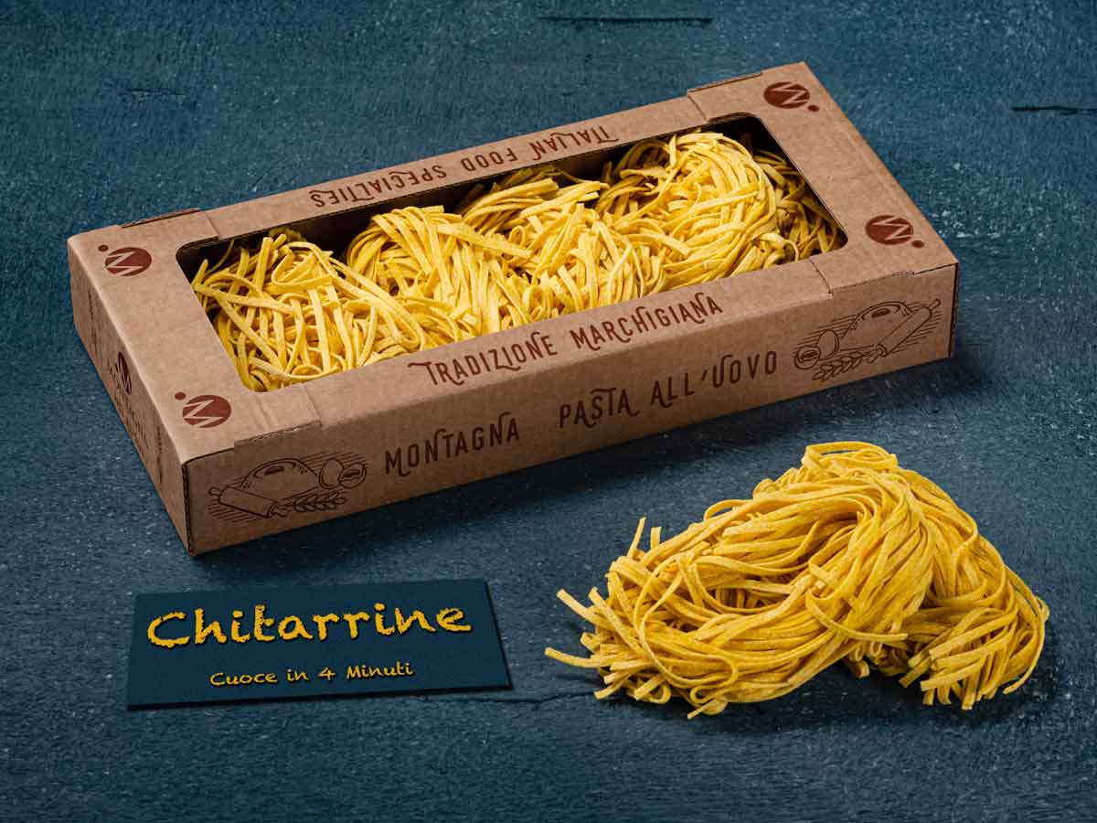 Chitarrine con crema di Broccoletti e Seppioline