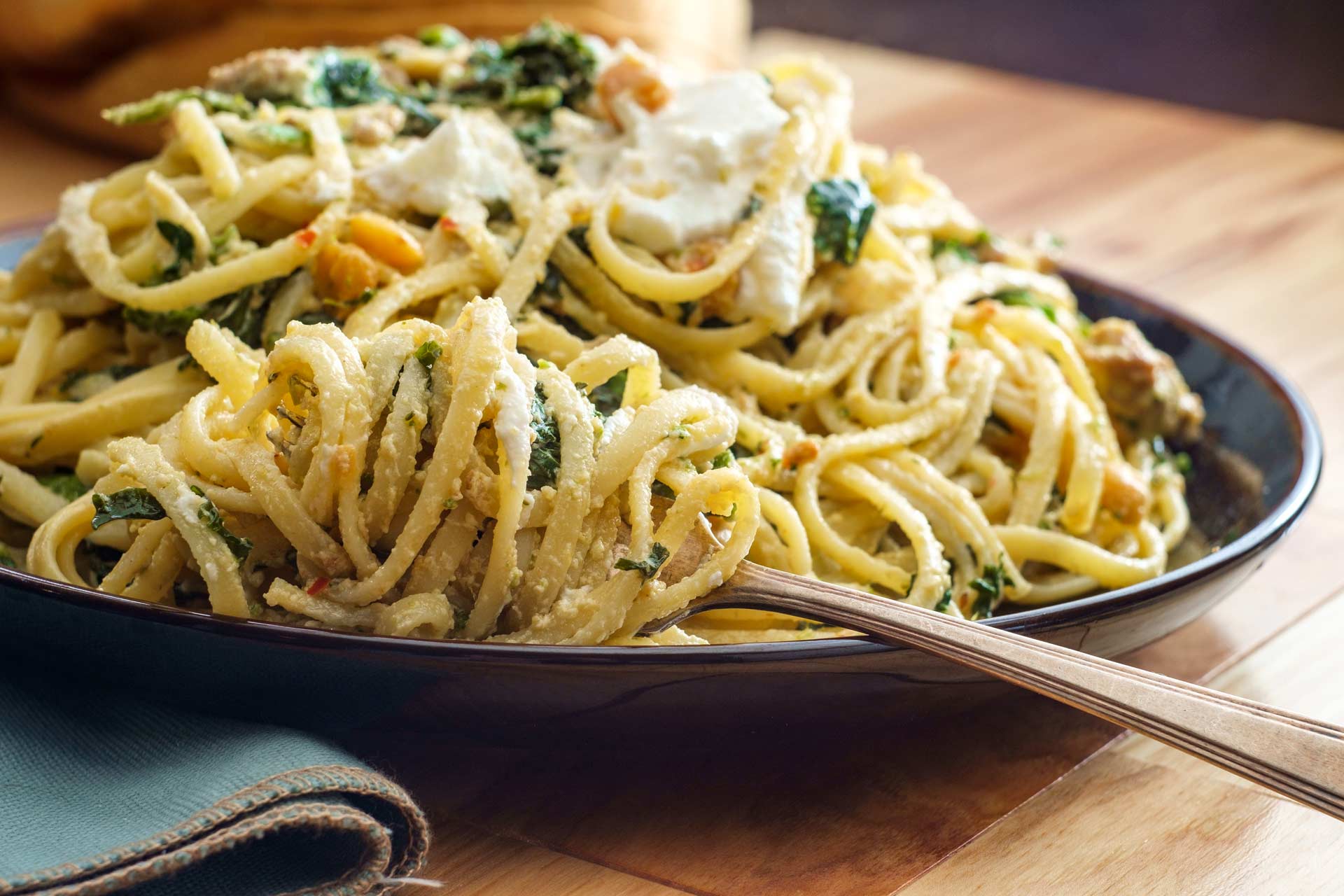 Tagliolini broccoletti e ricotta