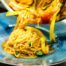 Chitarrine con verdure e gamberetti